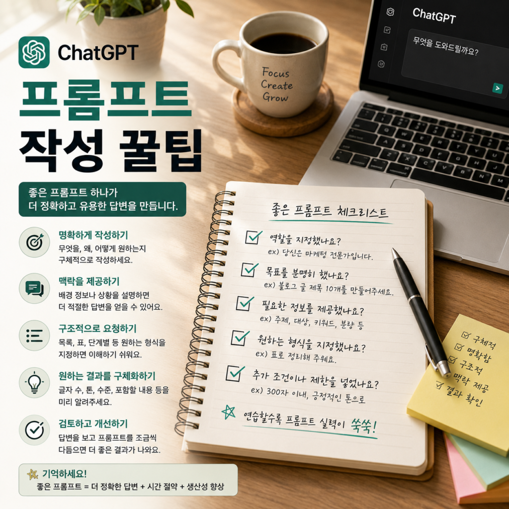 ChatGPT 프롬프트 작성법 체크리스트