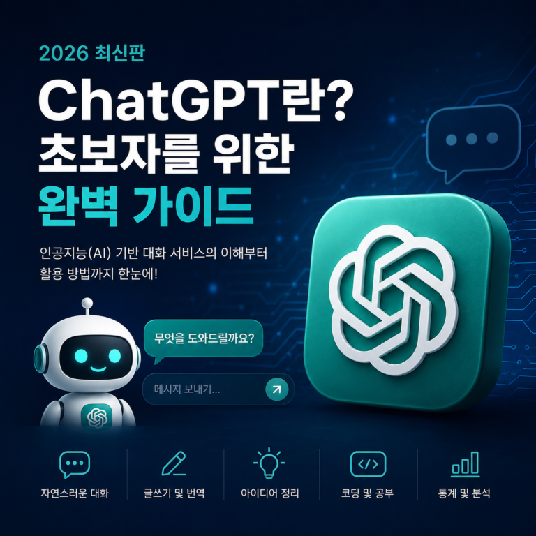 ChatGPT란? 초보자를 위한 완벽 가이드｜2026 최신 기능과 활용법