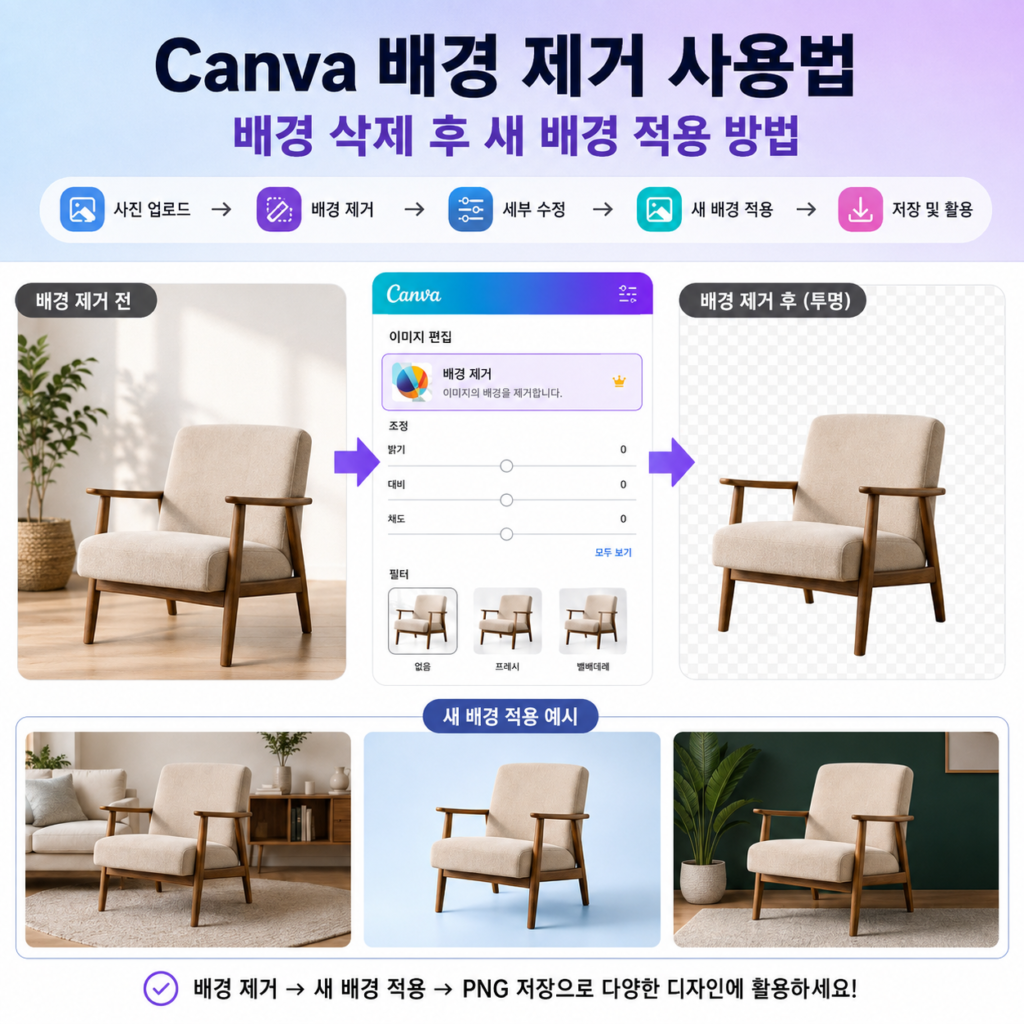 Canva 배경 제거 사용법 배경 삭제 후 새 배경 적용 방법
