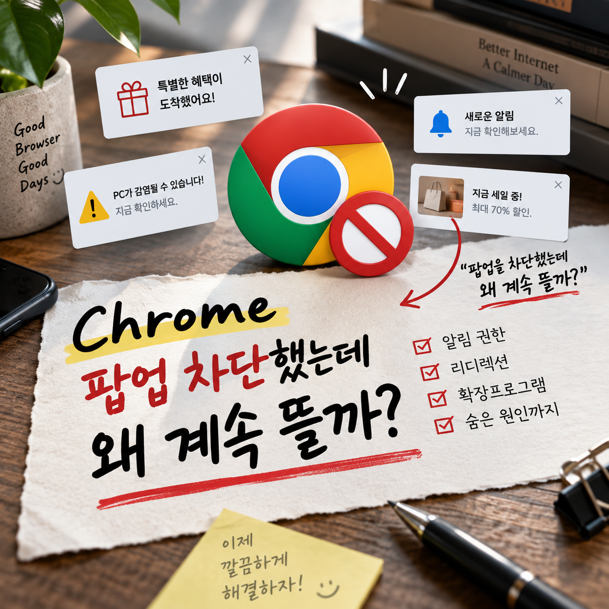 Chrome 팝업 차단했는데 왜 계속 뜰까 광고 팝업과 알림 문제 화면