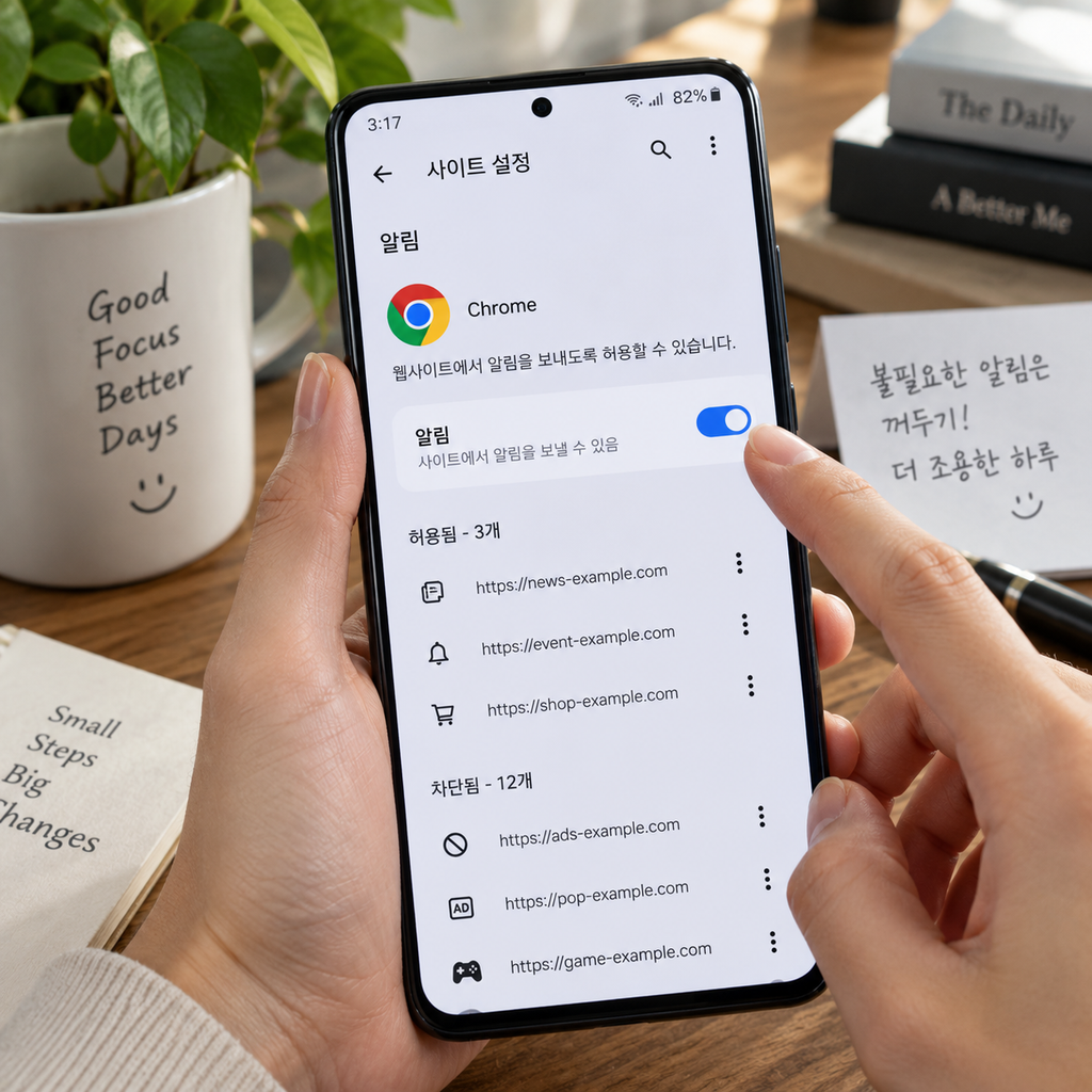 Chrome 팝업 차단했는데 왜 계속 뜰까 사이트 알림 허용·차단 확인 화면
