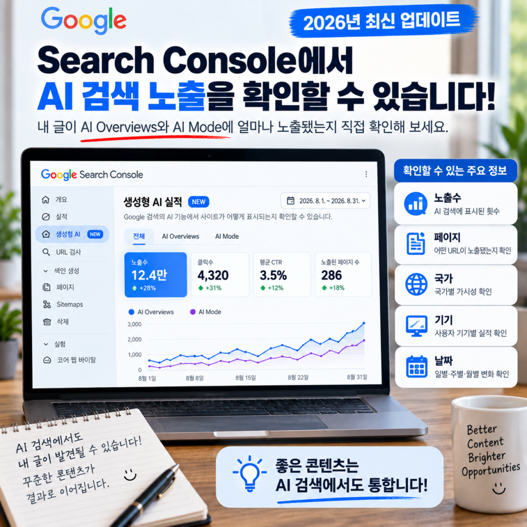Google Search Console에서 AI Overviews·AI Mode 검색 노출 확인 방법
